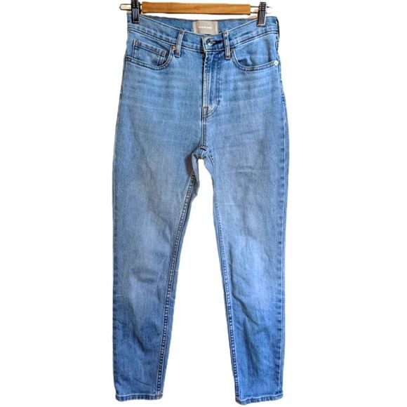 Everlane Denim - Everlane High-Rise Blue Light Wash Cotton Stretchy Skinny Jeans Size 26 Regular